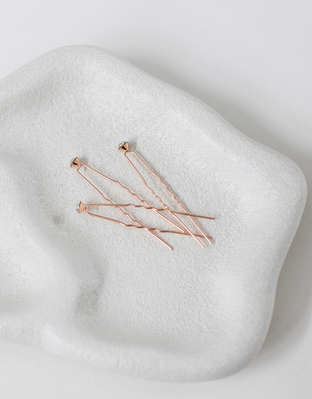 The White Collection - Aria - 6mm Crystal Bridal Hair Pin Trio
