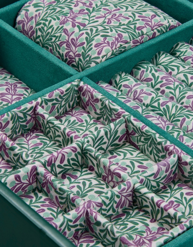 Wolf - WOLF Sophia Jewellery Box with Window Forest Green Fruit Botanical