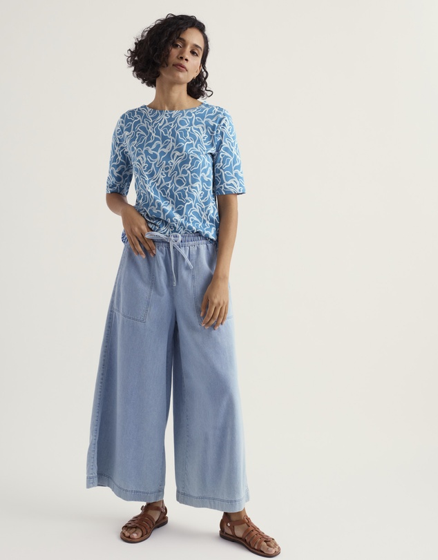 Seasalt - Poisson Printed T-Shirt in GOTS-Certified Organic Cotton Jersey