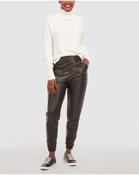 Spanx - Leather-Like Jogger Pants