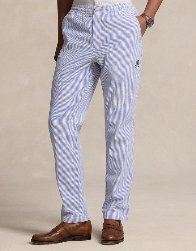 O PROJECT SILK SEERSUCKER WIDE 夢み PANTS