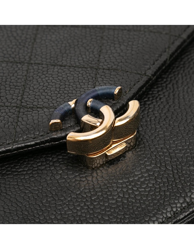 Pre-Loved by Azura Reborn - Pre-Loved Chanel Paris-Cuba Square Quilted Caviar Thread Around Wallet On Chain