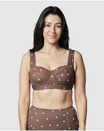 UNE PIECE - Textured Original Bustier Balconette Bralette Bikini Top
