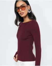 AERE - Eden Cashmere Blend Boat Neck Top