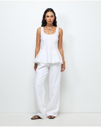 AERE - Bria Linen Top