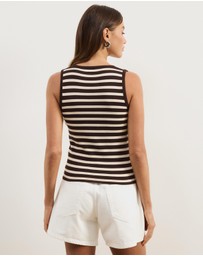 Atmos&Here - Kennedi Stripe Knit Tank
