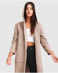 Belle & Bloom - Walk This Way Wool Blend Hooded Coat