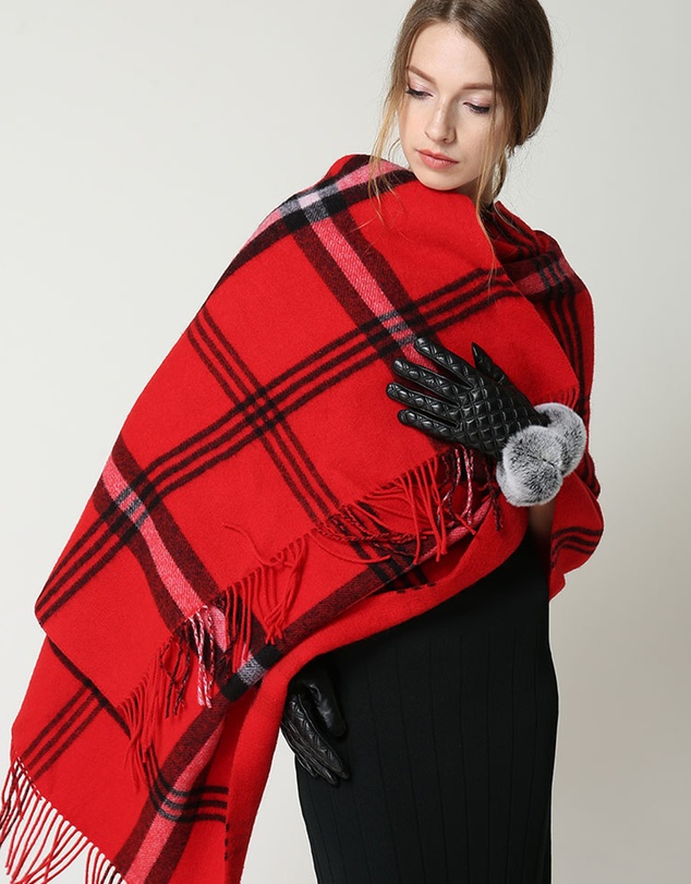Ozwear Connection Uggs - Ugg 100% Australian Merino Wool Reversible Wrap Red