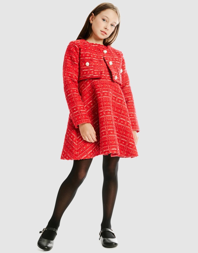Bardot Junior - Sutton Boucle Crop Jacket - Kids-Teens