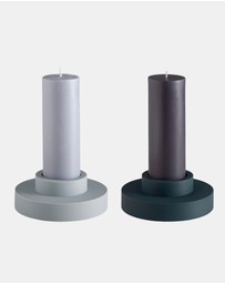 porter green - flipp lrg silicone unbreakable candle holder set