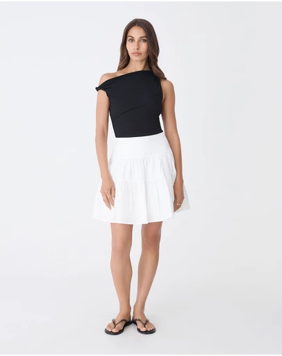 Forcast - Montana Tiered Mini Skirt