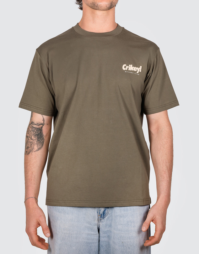 Skwosh - Crikey Men's Graphic Tee in Khaki