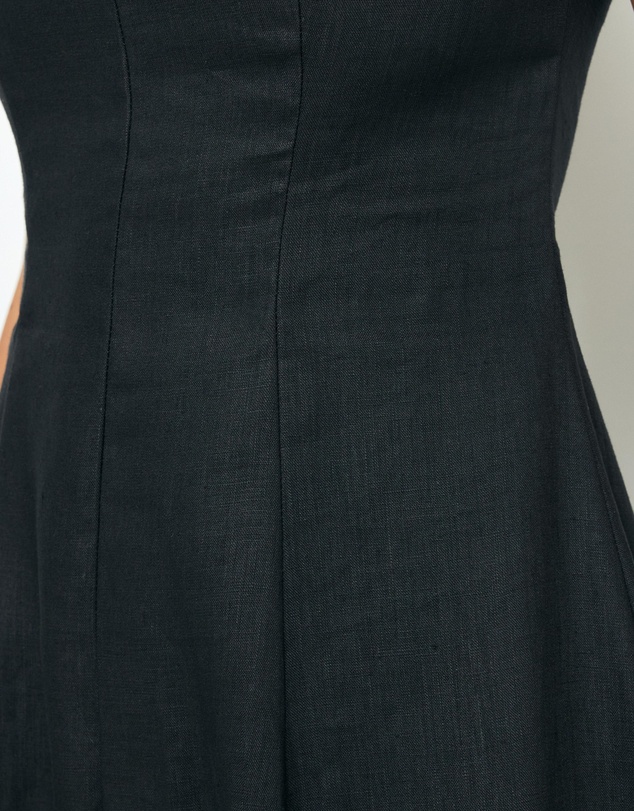 AERE - Chloe Panelled Linen Midi Dress