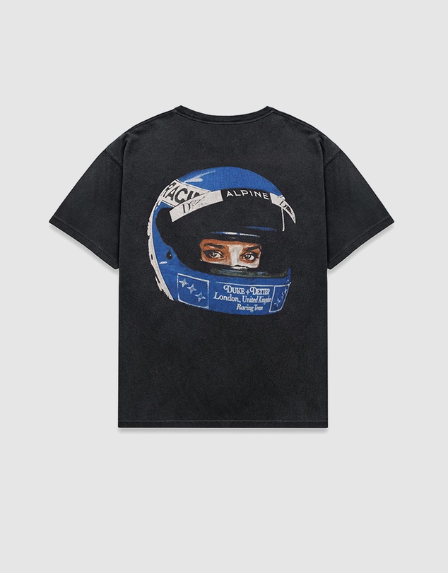 Duke + Dexter - Alpine Formula One Team Helmet Washed Black T-Shirt
