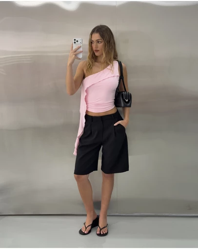 Dazie - Tate Longline Tailored Shorts