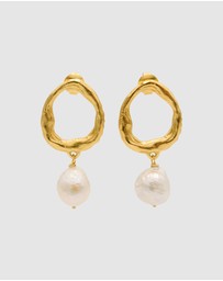 Haze & Glory - ICONIC EXCLUSIVE - Earrings La Pearl Hoops 925 Sterling Silver Gold-Plated