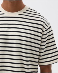 AERE - Heavyweight Stripe SS Tee