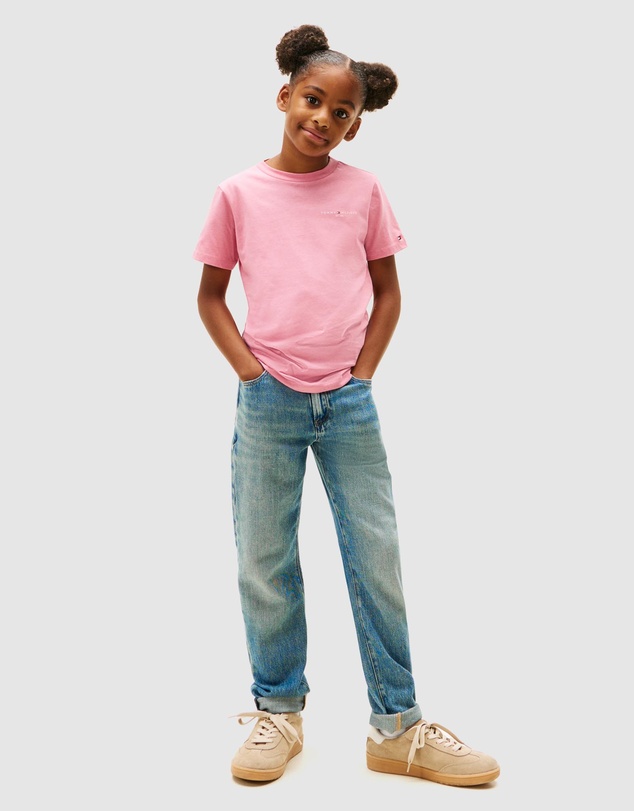 Tommy Hilfiger - Unisex Logo Crew Neck T-Shirt - Kids
