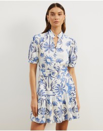 Atmos&Here - Bailey Button Front Mini Dress