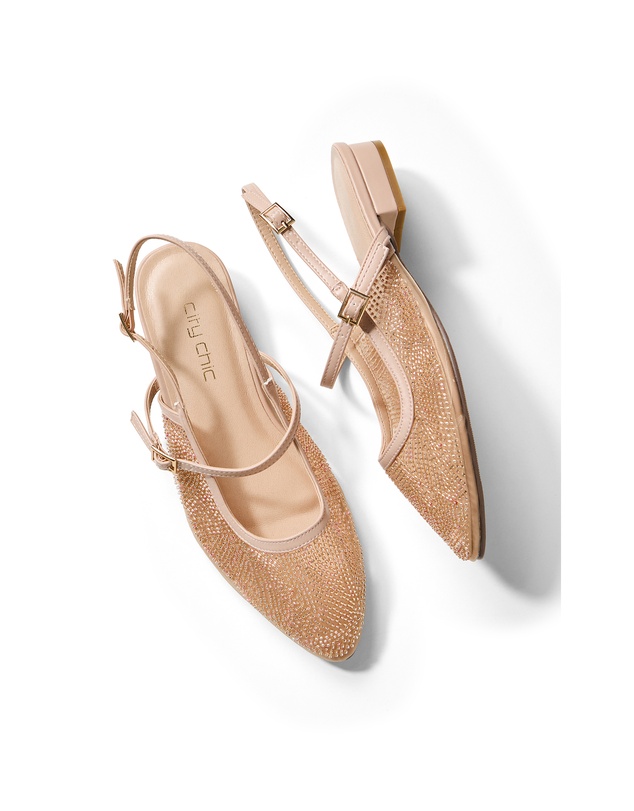 City Chic - WIDE FIT Lily Bead Flat