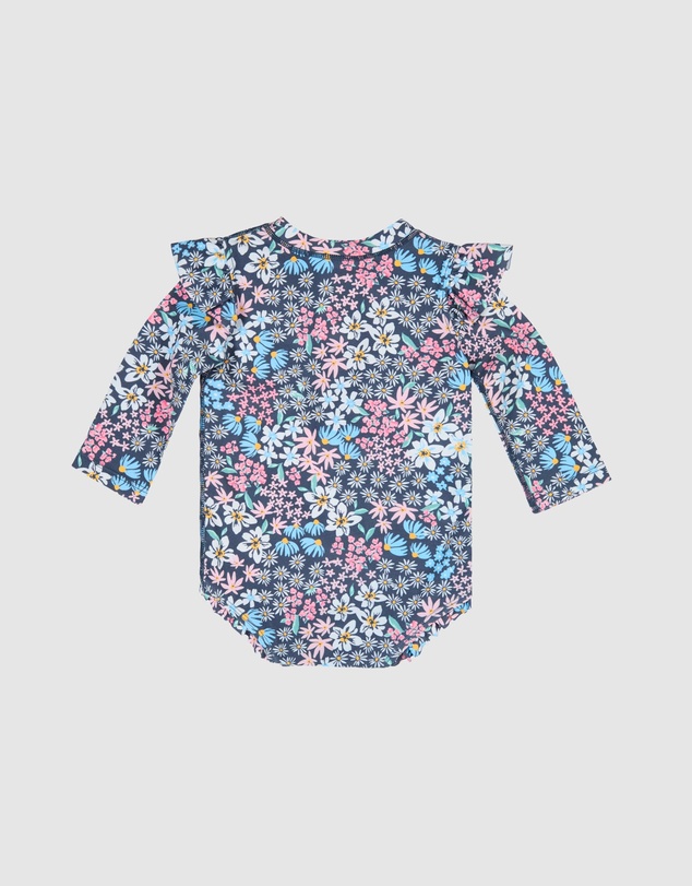 Toshi - Long Sleeve Ripple Swim Onesie - Babies