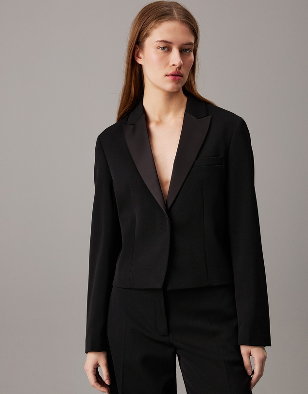 Calvin Klein - Wool Twill Tuxedo Blazer