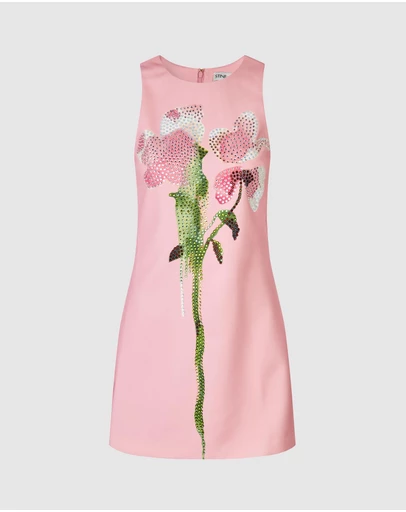 Stine Goya - Heavy Bonded Crepe Garter Mini Dress
