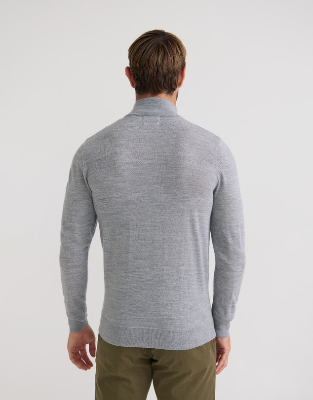 Oxford - Merino Zip Neck Pure Wool Pullover
