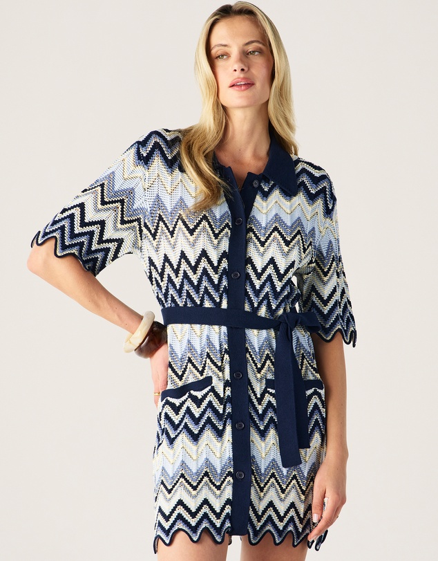 MOS The Label - Pulse Knit Mini Shirt Dress