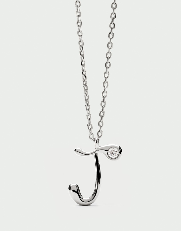 PDPAOLA - Initial 2026 J Silver Pendant Necklace