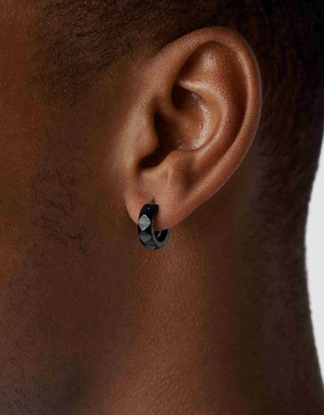 Diesel - Black Huggie Earring