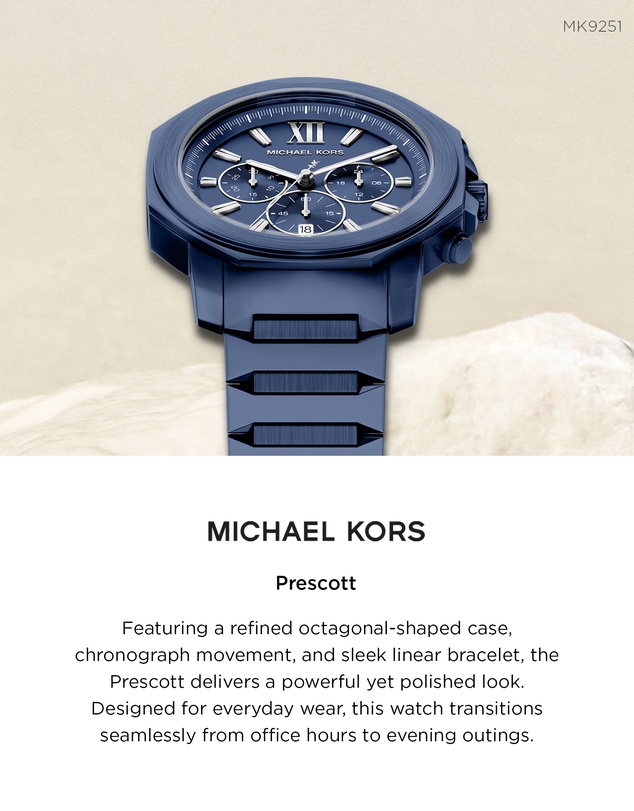 Michael Kors - Prescott Blue Chronograph Watch