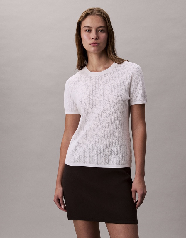 Calvin Klein - Pointelle Cap Sleeve Baby Tee