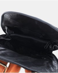 Milleni - Milleni Ladies Genuine Leather Twin Zip Backpack