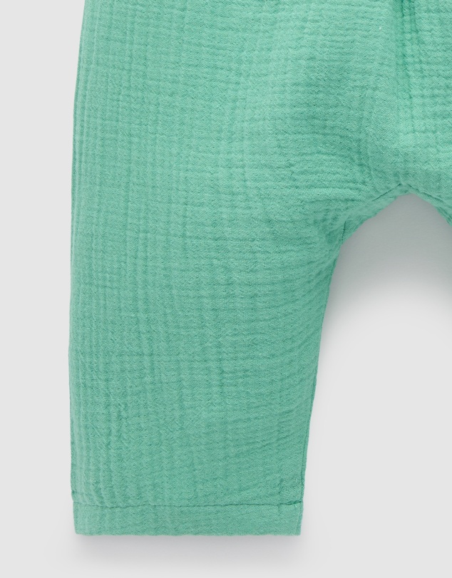 Purebaby - Slouchy Crinkle Cotton Pants -Kids-Babies