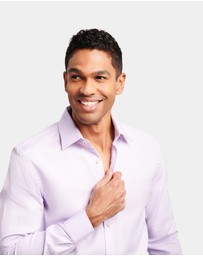 Brooksfield - Tonal Textured Slim Fit Dress Shirt