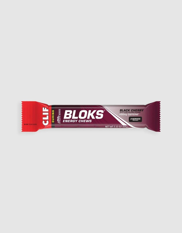 CLIF - Black Cherry (50mg Caffeine) Bloks Energy Chews - 18x60g