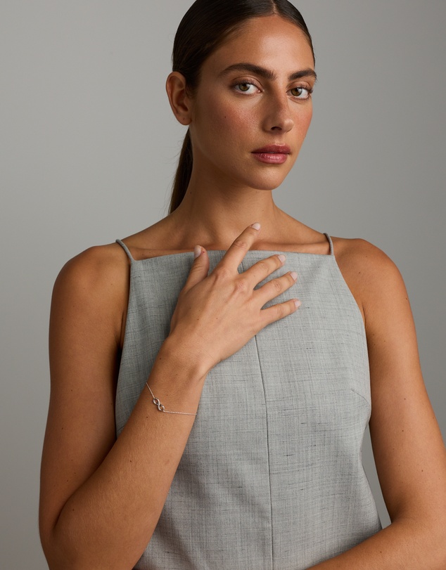 Michael Hill - Diamond Accent Infinity Bracelet in Sterling Silver