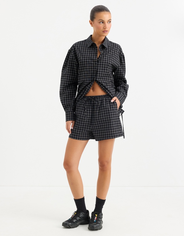 Calli - Lucy Drawstring Check Shirt