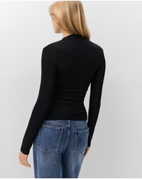 UNISON - Metallic Mock Neck Top