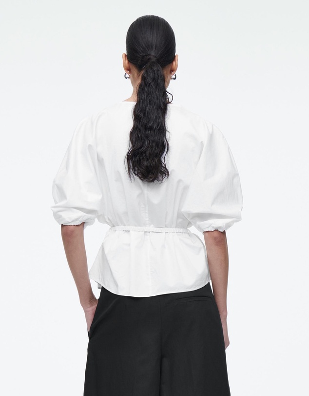 COS - Belted Puff-Sleeve Blouse
