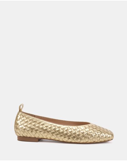 Gold Woven Leather