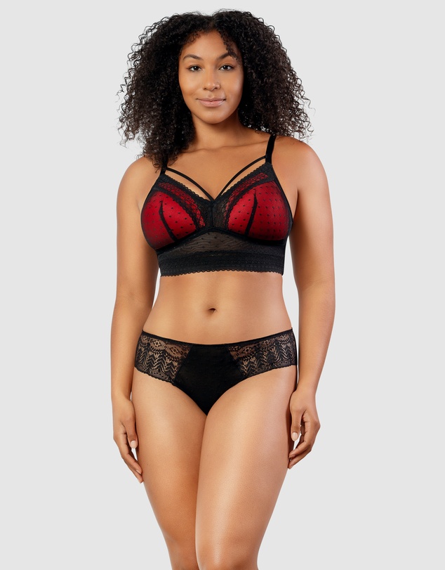Parfait - Mia Dot Longline Padded Lace Bralette