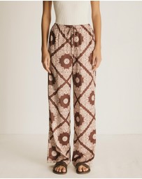 Atmos&Here - Chantilly Printed Satin Pants