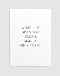 Olive et Oriel - Gin & Tonic Art Print