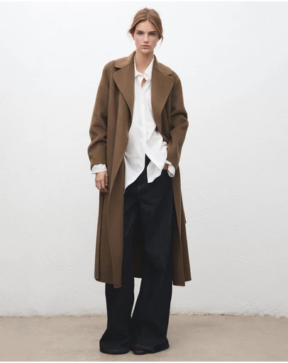 M.N.G - Handmade Wool Coat With Belt