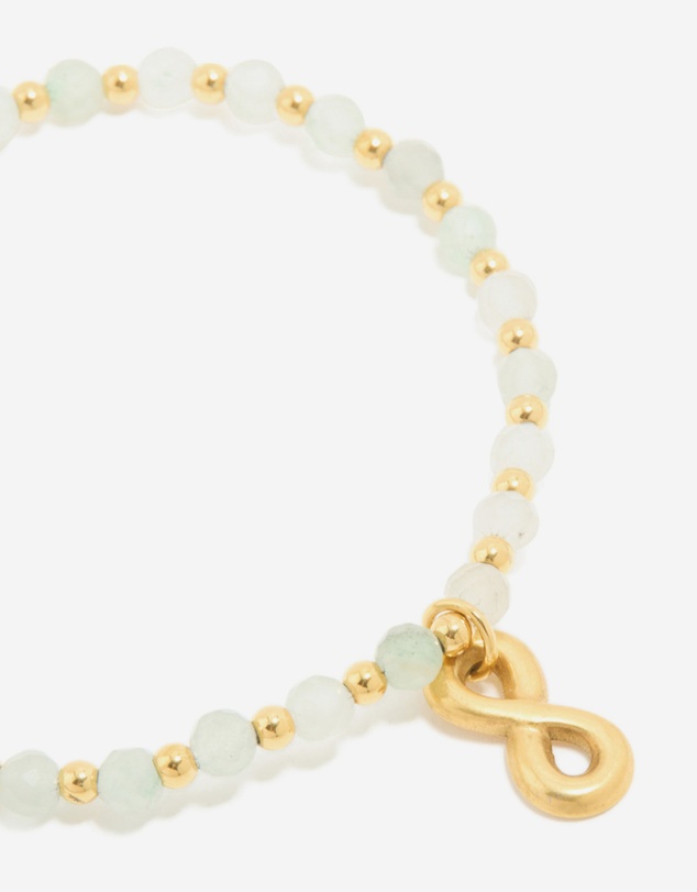Lovisa - Waterproof Gold Plated Stainless Steel Semi Precious Infinity Stretch Bracelet