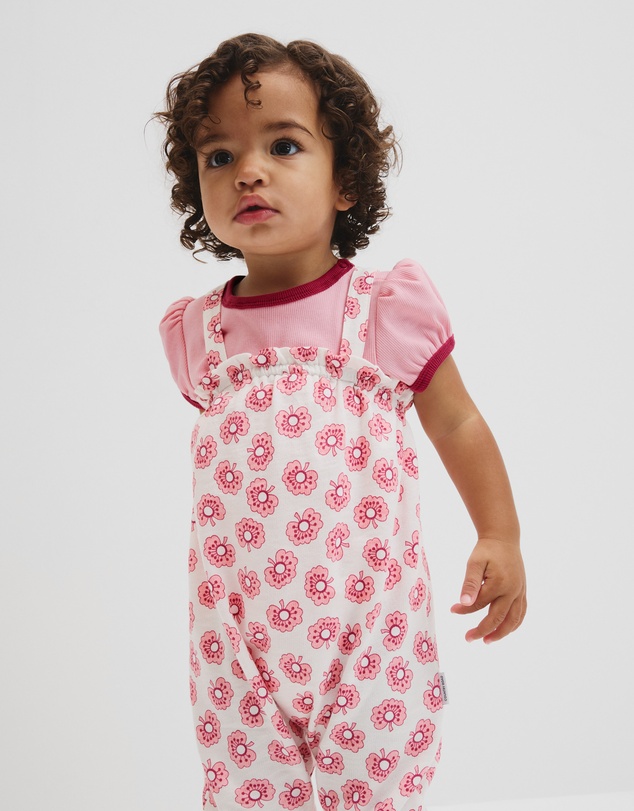 Country Road - Short Sleeve Printed Overall Set