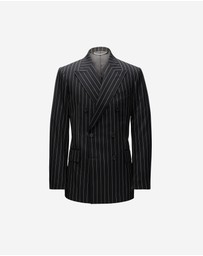 Calibre - Pinstripe Double-Breasted Jacket Black