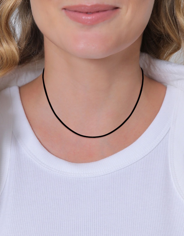 Elli Jewelry - Necklace Textile Chain 925 Sterling Silver
